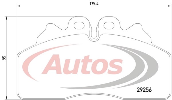 Deska brzdová 29256 Textar 175x95x27 PN/ZN IVECO E.Cargo, E.Fire