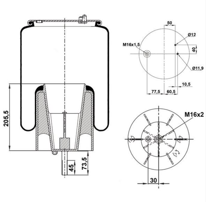 Vlnovec pérování  1T15UR-9 ZN L/P SCANIA P,G,R,T, 