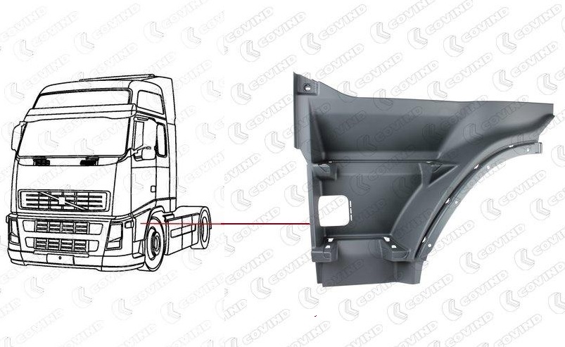 Schod kabiny horní  L VOLVO FH12, FH16