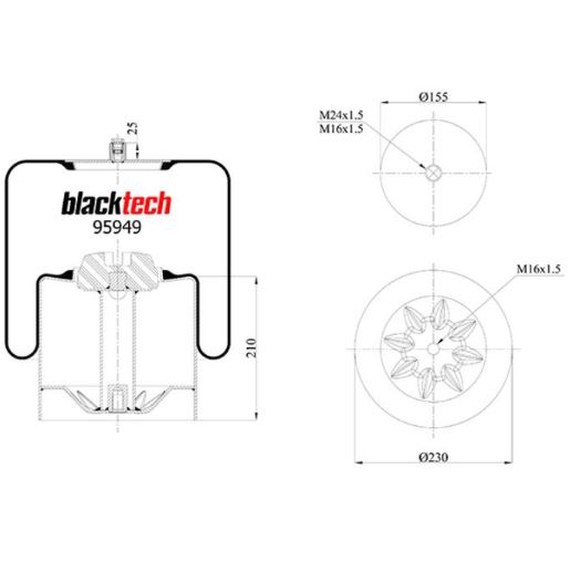 Vlnovec pérování RML95949C23 MERCEDES Atego, Actros