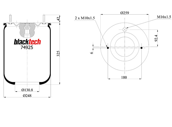 Vlnovec pérování RML 74925 bez zvonu PN VOLVO FH12 