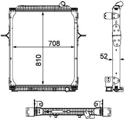 Chladič vody 810x708x52 RVI Premium 2 od 2005