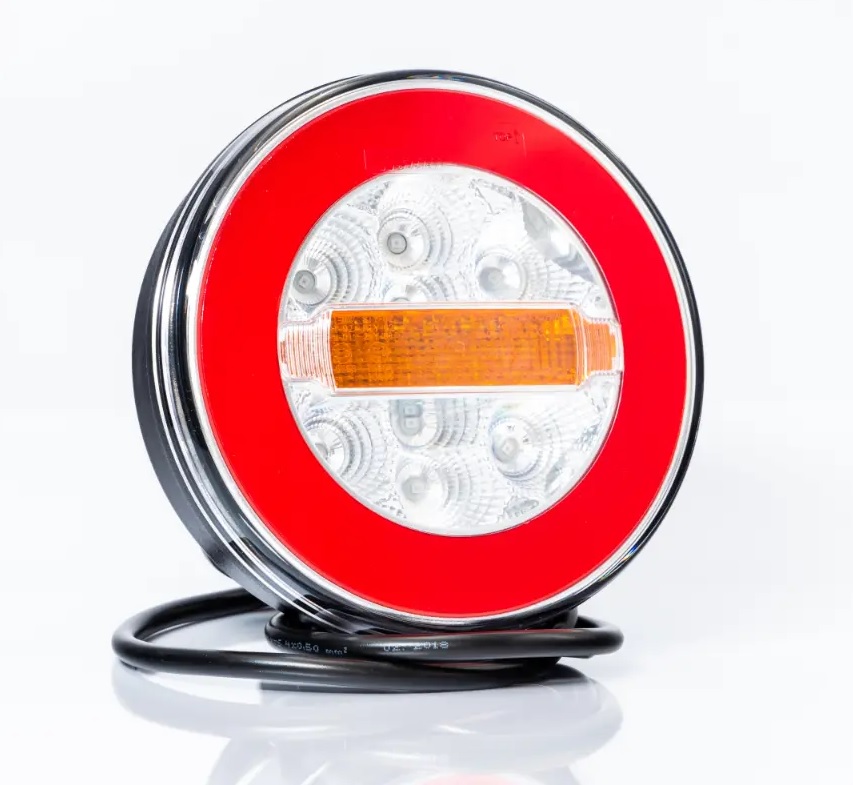 Svítilna zadní 3-dílná L/P 12V/24V LED /brzda,poziční,směrové/, kabel 1m