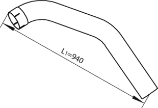 Trubka výfuku střední 940mm MAN F2000
