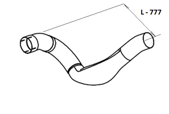 Trubka výfuku střední - do tlumiče MAN TGA, TGS