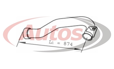 Trubka výfuku střední DAF CF75 Euro 3 r.v.2001-