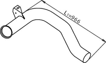 Trubka výfuku střední DAF CF85 Euro 3