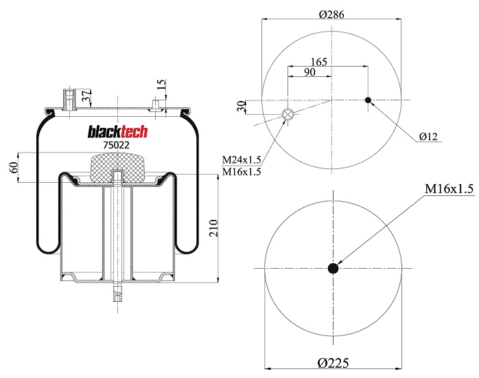 Vlnovec pérování kompletní - železný zvon RVI Magnum, Premium od 2005