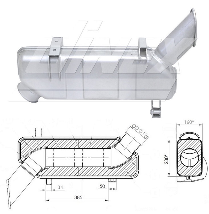Trubka výfuku s doznívačem delší SCANIA P,G,R,T  Euro 4