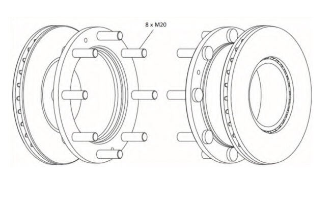 Kotouč brzdový 377x45x151,45 ZN IVECO E.Cargo 130E  Knorr SB/SN6