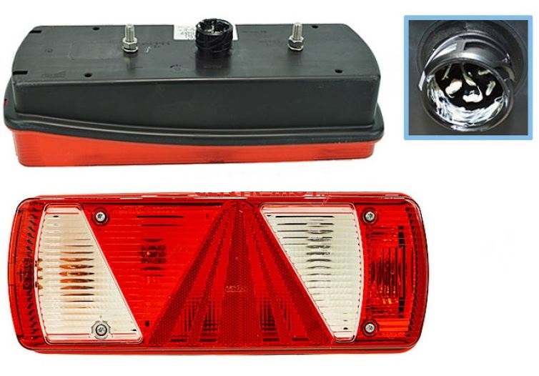 Svítilna zadní L ECOPOINT II 24V/471x135x85 s trojúhelníkem 