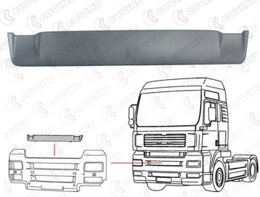 Lišta masky kabiny MAN TGA