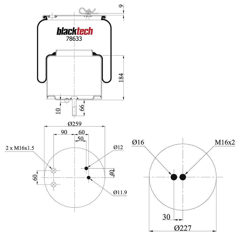 Vlnovec pérování kompletní - železný zvon ZN SCANIA P,G,R,T od 03.2004