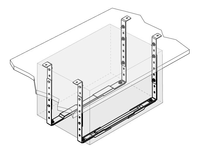 Držák skříně nářadí SPACE TRUCKIN 800mm - do podlahy