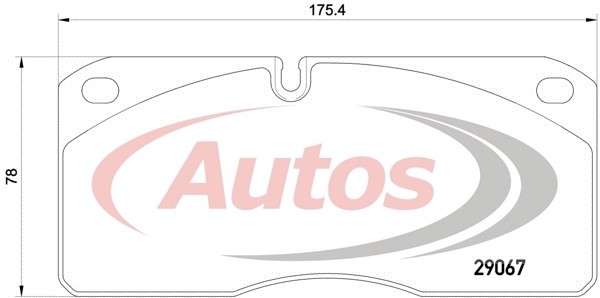 Deska brzdová 29067 Textar 175x77x22 IVECO E.Cargo 95E21,100E21, RVI Midliner 