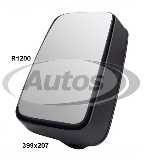 Zrcadlo hlavní 24V R1200 399x207x137 L MAN TGA,TGL,TGM