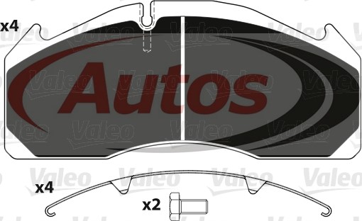 Deska brzdová 29125 Valeo 249x111x29 MERITOR D-DUCO, ROR-LM, VOLVO FH12