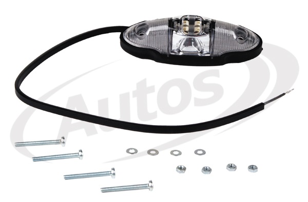 Svítilna poziční 12V/30V oválná LED bílá/oranžová/červená, bez držáku