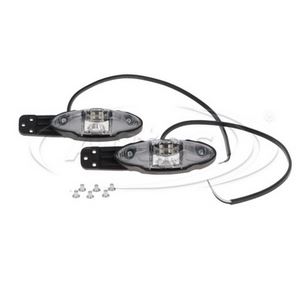 Svítilna poziční 12V/30V oválná LED č/b/o s držákem - sada 2 ks