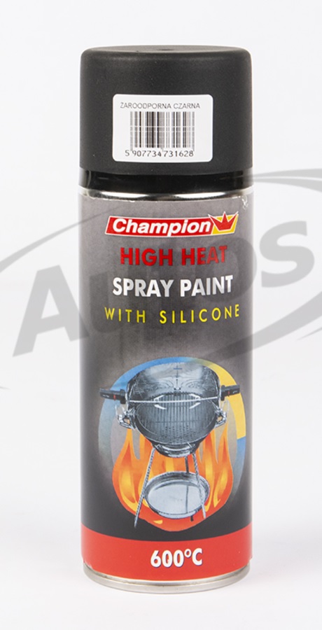 Sprej žáruvzdorná barva HIGH HEAT černá do +400°C, 400ml