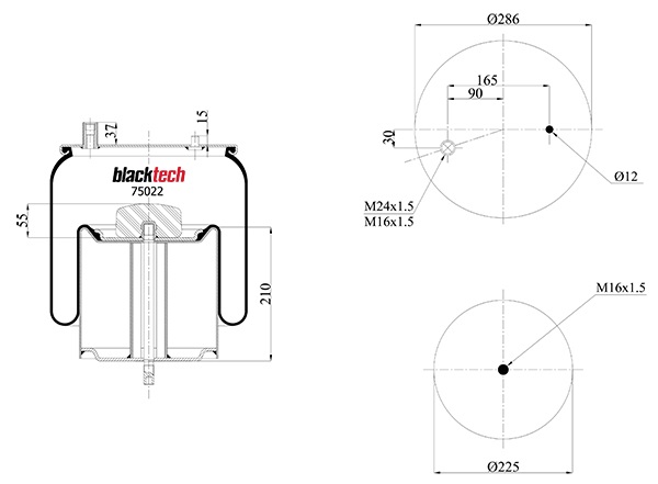 Vlnovec pérování kompletní - plastový zvon ZN L/P RVI Premium TR/PR, Magnum E.Tech