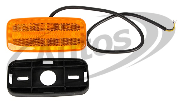 Svítilna poziční 12V/36V LED oranžová, s odrazkou a funkcí směrovky, bez držáku s kabelem