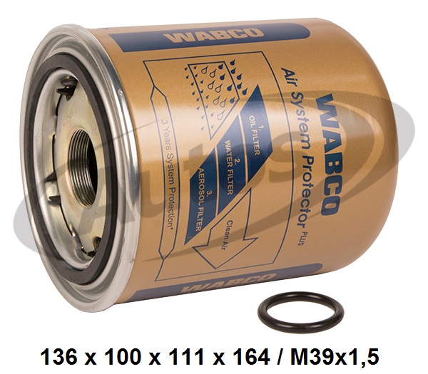 Patrona vysoušeče OSC M39x1,5 13bar zlatá "GOLD" DAF,IVECO, MERCEDES, RVI, SOLARIS,SCANIA
