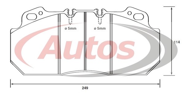 Deska brzdová 29090 Valeo  250x114x28 MAN L2000,M2000, DAF LF45, RVI Midlum, IVECO E.Carg