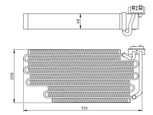 Výparník klimatizace SCANIA 94, 114, 124, 144, 164, P, G, R, T