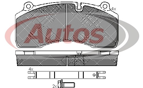 Deska brzdová 29181 Valeo 210x92x30 HALDEX DB19, RVI Midlum DXI ,VOLVO 