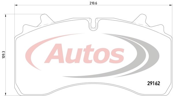 Deska brzdová 29162 Valeo 210x109x31  ZN SAF SK2243, DAF, RVI, WABCO PAN 22-1
