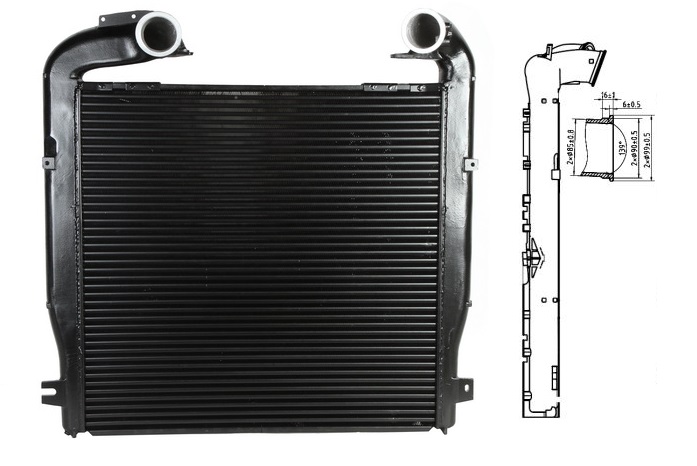 Chladič vzduchu 820x790x62 Intercooler SCANIA P,R,G DC11.08-DT12.17 od 04.2004