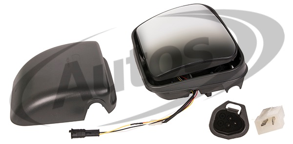 Zrcadlo širokoúhlé 24V R300 230x245x105 L DAF LF, RVI Midlum, VOLVO FL