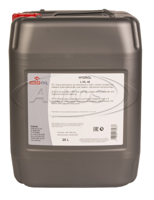 Olej hydraulický ORLEN PLATINUM HYDROL L-HL 46, 20 l