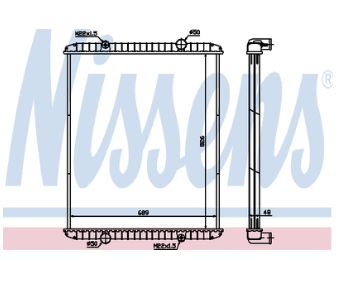 Chladič vody 826x689x48 bez rámu RVI Premium, Kerax DCI6-W-MIDR06.20.45D/41 04.1996