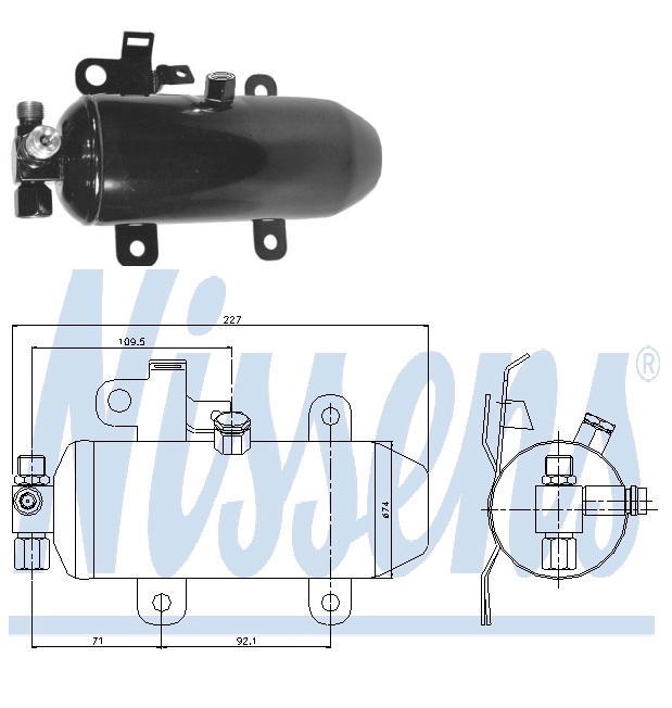 Vysoušeč klimatizace RVI Kerax,Premium 2, C/D, VOLVO FL III do 2013, FE II od 2012
