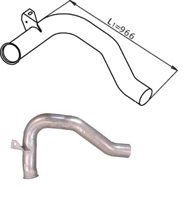 Trubka výfuku střední 966mm DAF 95XF, XF95, CF85 380-530