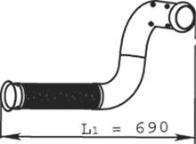 Trubka výfuku přední s pružným dílem RVI Premium