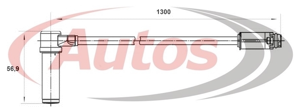 Snímač ABS 90° 835mm PN/ZN , L/P  IVECO Daily  I/II/III/ IV, EcoDaily