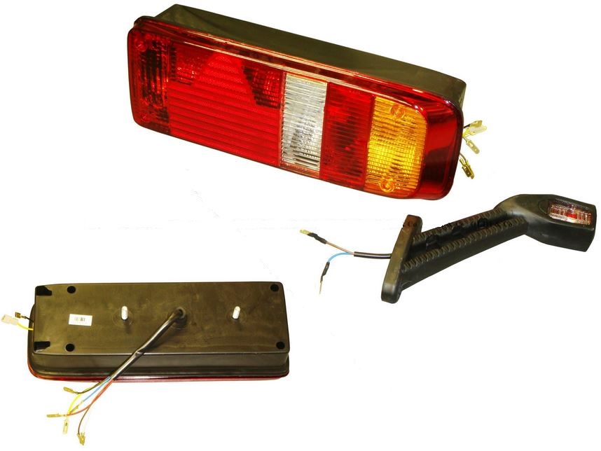 Svítilna zadní P KRONE s trojúhelníkem a poziční svítilnou-tykadlem, kabel 0,5m