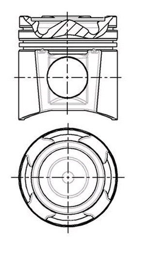 Píst kompletní 108mm/ 3 kroužky MAN TGL,TGM D0834 LFL/LOH // D0836 LFL/LOH