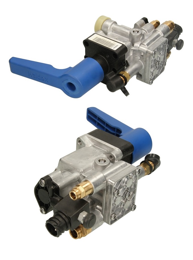 Ventil regulace výšky návěsu, typ Colas®+ 24V/bajonet 2pin KÖGEL, KRONE, WIELTON