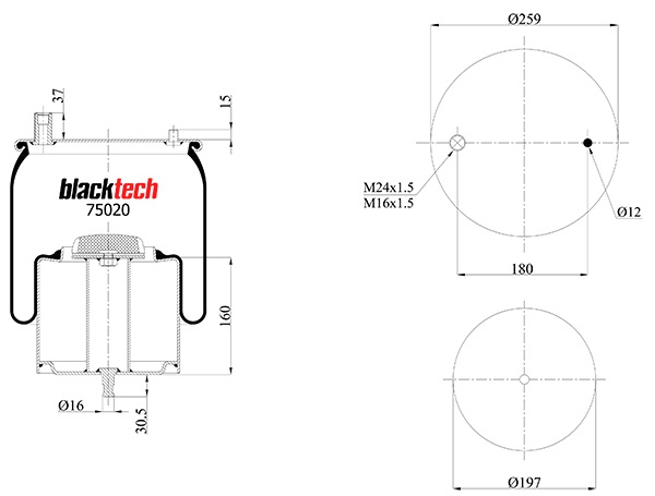 Vlnovec pérování kompletní  - železný zvon PN RVI Magnum DXI od 2005
