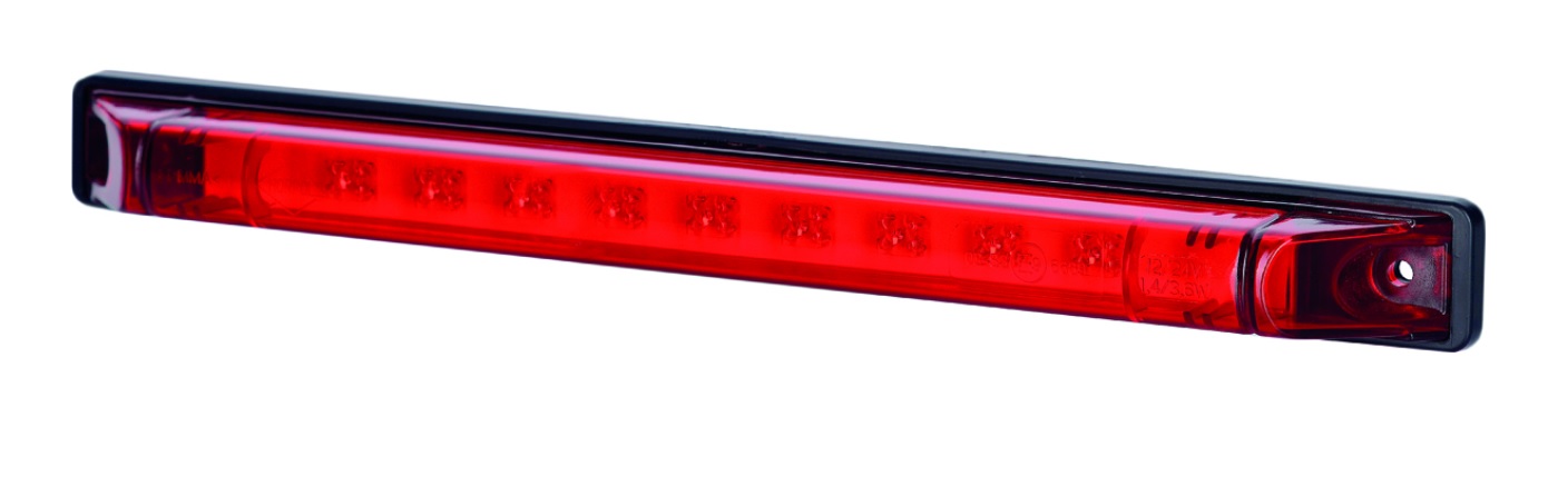 Svítilna brzdová 12V/24V 10xLED,  254x24x27mm