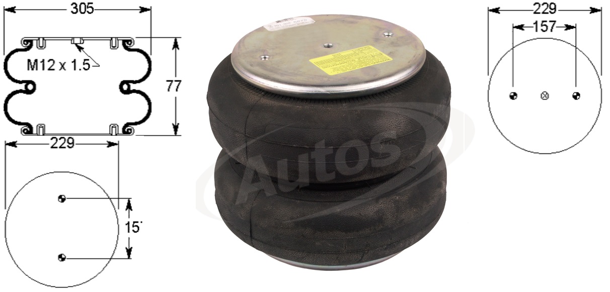 Vlnovec pérování W01M586875 22D-1.5 zvedací ROR, MERITOR/ WIELTON