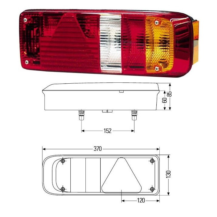 Svítilna zadní 24V 5-dílná L na konektor DAF