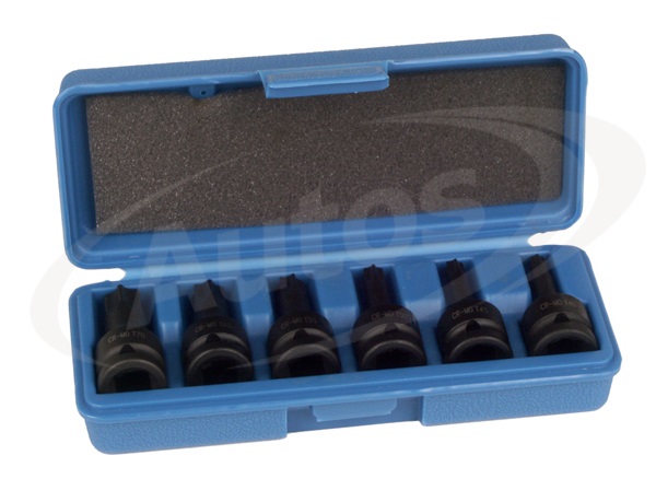 Hlavice úderová - sada TORX 1/2" (T40, T45, T50, T55, T60, T70; L=60 mm)