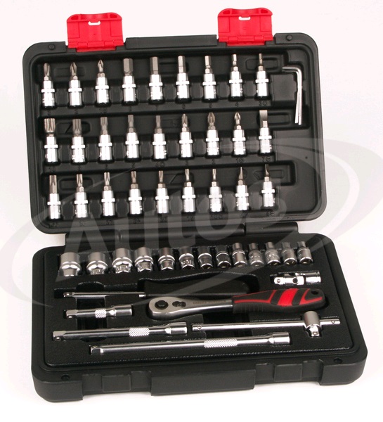 Sada nástrčných klíčů GOLA 1/4" s příslušenstvím - 51ks nástavců