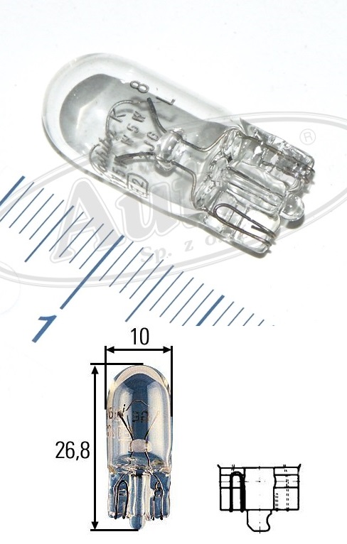 Žárovka 12V 5W W2,1x9,5d celoskleněná HELLA