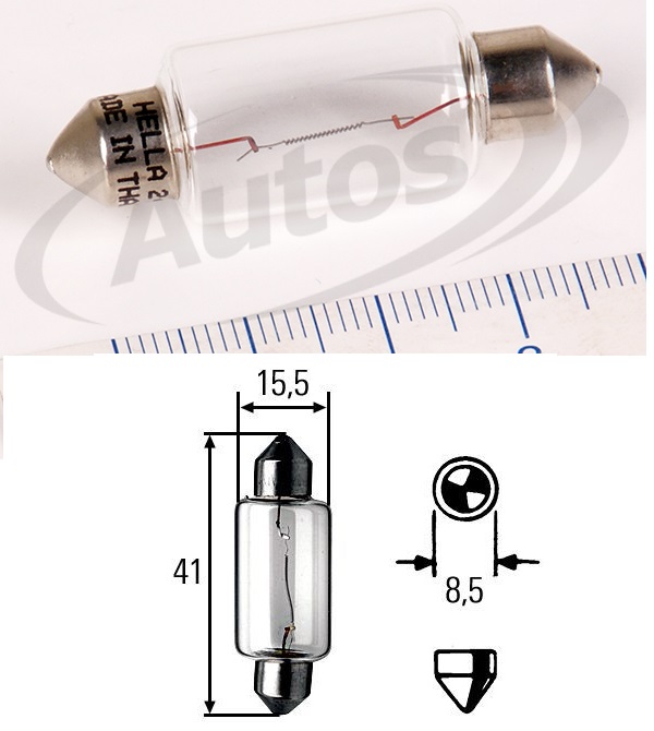 Žárovka 24V 15W SV8,5 15x44 sufit HELLA